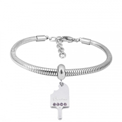 Stainless steel jewelry Pandor a Charms Bracelet wholesale