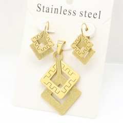 Stainless steel jewelry Earrings and necklaces set Wholesale