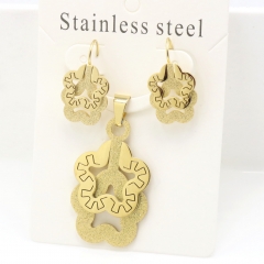 Stainless steel jewelry Earrings and necklaces set Wholesale