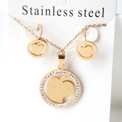 Stainless steel jewelry Earrings necklaces  set Wholesale