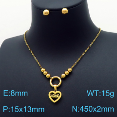 Stainless steel jewelry Necklace Earrings set Wholesale