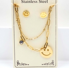 Stainless steel jewelry Necklace Earrings set Wholesale