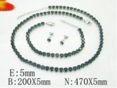 Stainless steel jewelry Necklace Eerrings Bracelet set Wholesale