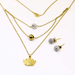 Stainless steel jewelry Necklace Earrings set Wholesale