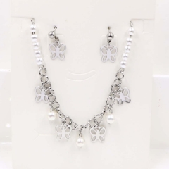 Stainless steel jewelry Necklace Earrings set Wholesale