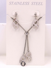 Stainless steel jewelry Necklace Earrings set Wholesale
