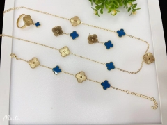 Stainless steel jewelry Necklace Earrings Ring bracelet set Wholesale