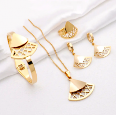 Stainless steel jewelry Necklace Earrings Ring bracelet set Wholesale
