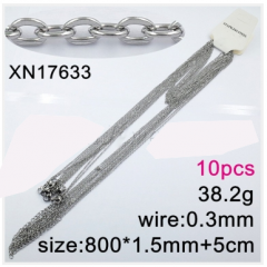 Stainless steel jewelry necklace chains 10pcs Wholesale