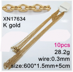 Stainless steel jewelry necklace chains 10pcs Wholesale