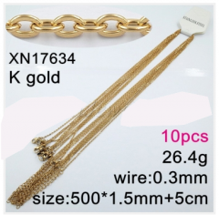 Stainless steel jewelry necklace chains 10pcs Wholesale