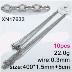 Stainless steel jewelry necklace chains 10pcs Wholesale