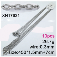 Stainless steel jewelry necklace chains 10pcs Wholesale