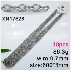 Stainless steel jewelry necklace chains 10pcs Wholesale