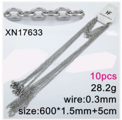 Stainless steel jewelry necklace chains 10pcs Wholesale