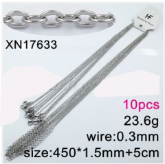 Stainless steel jewelry necklace chains 10pcs Wholesale