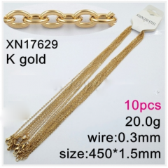 Stainless steel jewelry necklace chains 10pcs Wholesale