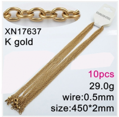 Stainless steel jewelry necklace chains 10pcs Wholesale