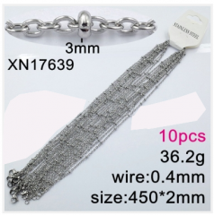 Stainless steel jewelry necklace chains 10pcs Wholesale