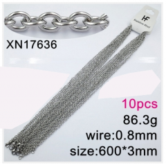 Stainless steel jewelry necklace chains 10pcs Wholesale