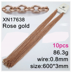 Stainless steel jewelry necklace chains 10pcs Wholesale