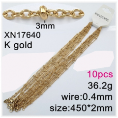 Stainless steel jewelry necklace chains 10pcs Wholesale