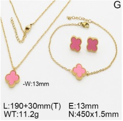 Stainless steel jewelry necklace earring bracelet set wholesale