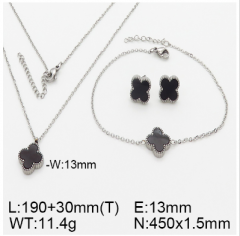 Stainless steel jewelry necklace earring bracelet set wholesale
