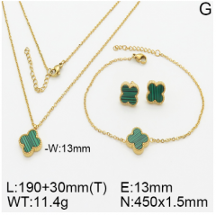 Stainless steel jewelry necklace earring bracelet set wholesale