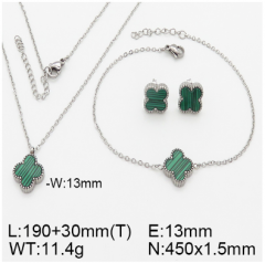 Stainless steel jewelry necklace earring bracelet set wholesale