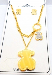 Stainless steel jewelry Necklace Earrings set Wholesal