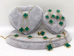 Stainless steel jewelry Necklace Earrings bracelet ring set Wholesale