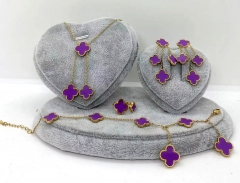 Stainless steel jewelry Necklace Earrings bracelet ring set Wholesale