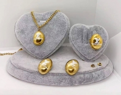 Stainless steel jewelry Necklace Earrings Ring bracelet set Wholesale