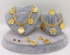 Stainless steel jewelry Necklace Earrings Ring bracelet set Wholesale