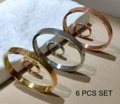 Stainless steel jewelry Ring bracelet set Wholesale