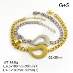 Stainless steel jewelry couple bracelets set wholesale