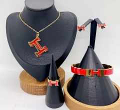 Stainless steel jewelry necklace earring Bracelet ring Wholesale