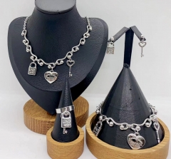 Stainless steel jewelry necklace earring bracelet ring Wholesale