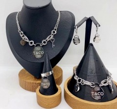 Stainless steel jewelry necklace earring bracelet ring Wholesale