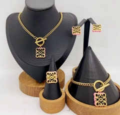 Stainless steel jewelry necklace earring bracelet ring Wholesale