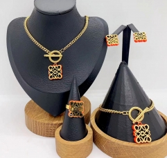 Stainless steel jewelry necklace earring bracelet ring Wholesale