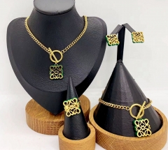 Stainless steel jewelry necklace earring bracelet ring Wholesale