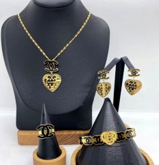 Stainless steel jewelry necklace earring bracelet ring Wholesale