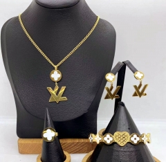 Stainless steel jewelry necklace earring bracelet ring Wholesale