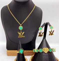 Stainless steel jewelry necklace earring bracelet ring Wholesale