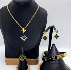 Stainless steel jewelry necklace earring bracelet ring Wholesale