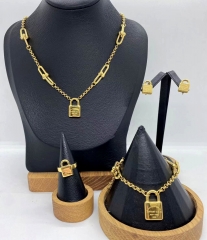 Stainless steel jewelry necklace earring bracelet ring Wholesale