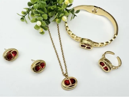 Stainless steel jewelry necklace earring bracelet ring Wholesale