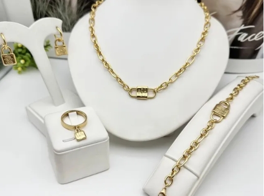 Stainless steel jewelry necklace earring bracelet ring Wholesale